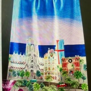 ❤️ ANTHROPOLOGIE BARCELONA DISH TOWEL HOLIDAY NEW